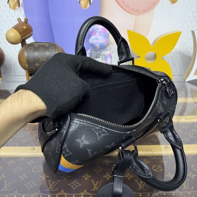 Louis vuitton original monogram eclipse keepall 25 M01942