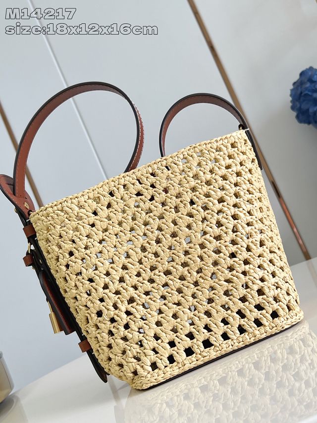 Louis vuitton original raffia all in BB M14217 apricot