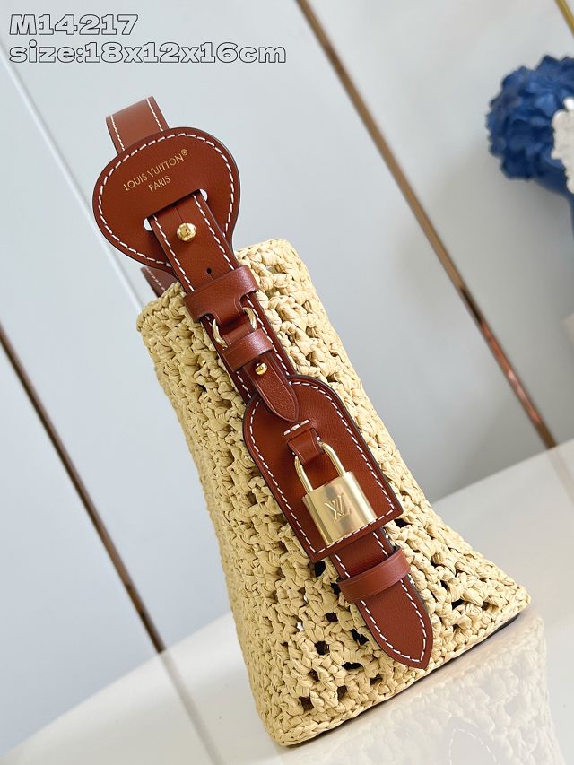 Louis vuitton original raffia all in BB M14217 apricot