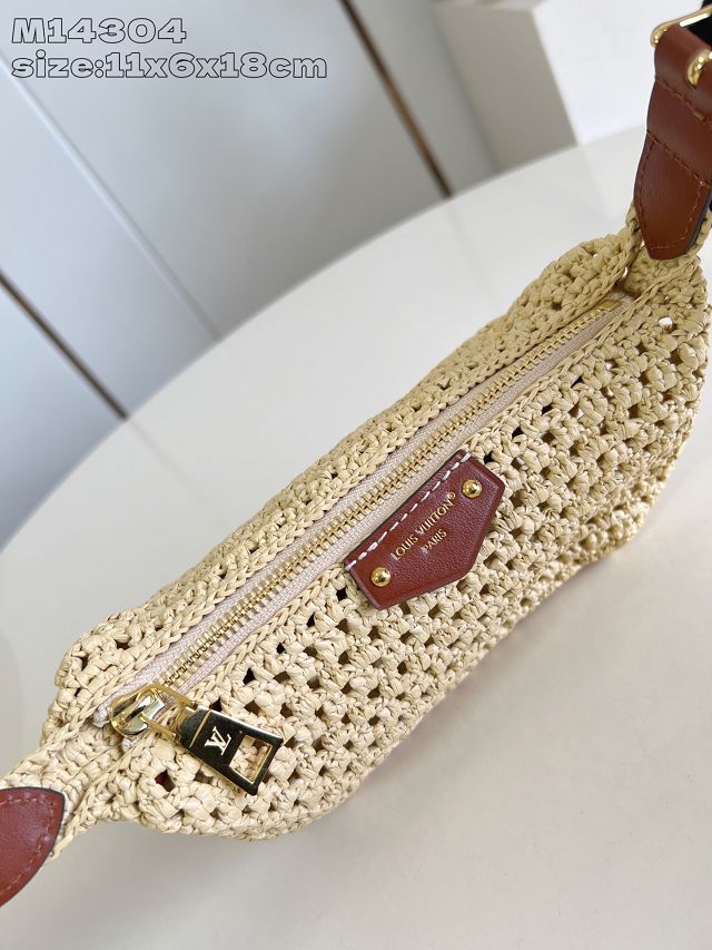 Louis vuitton original raffia hills pochette M14304 apricot
