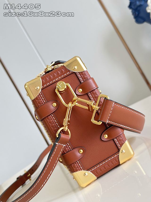 Louis vuitton original raffia side trunk m14405 apricot