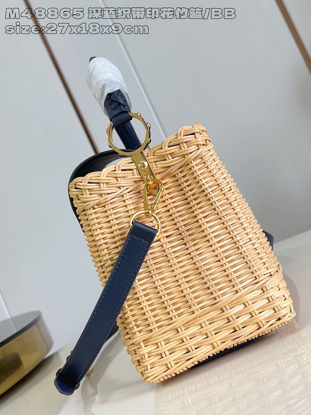 Louis vuitton original rattan capucines BB M260250 navy blue