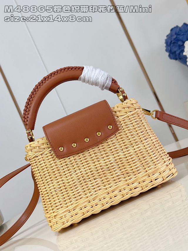 Louis vuitton original rattan capucines mini M24976 brown