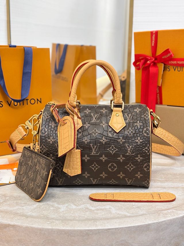 Louis vuitton original soft calfskin speedy P9 25 M24443 brown