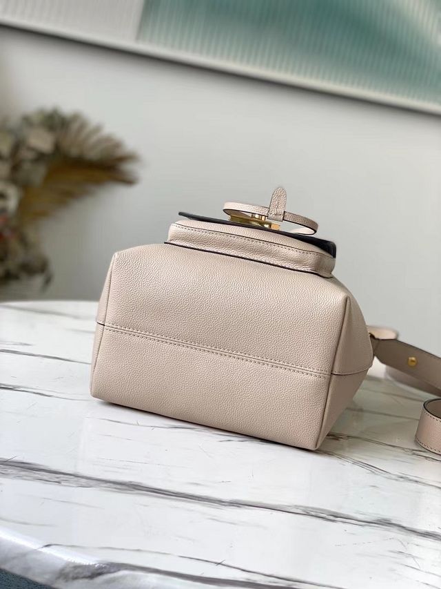 Louis vuitton original calfskin lockme bucket bag M57688 grey