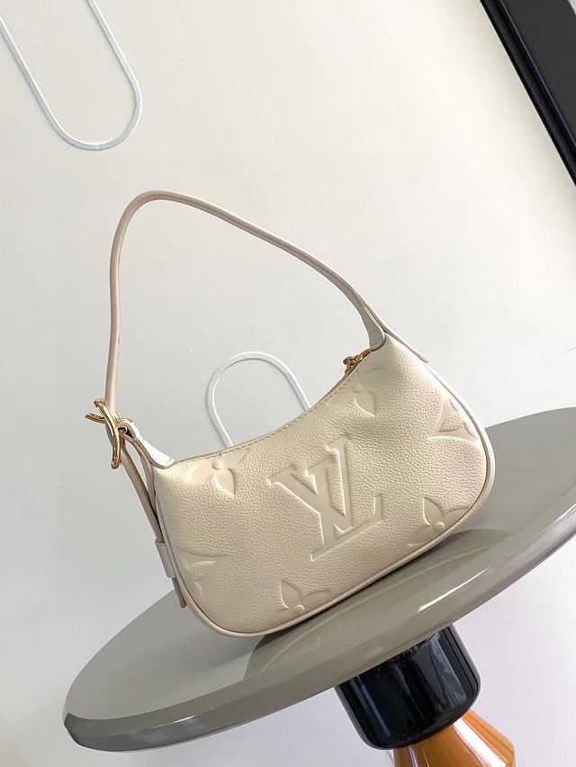 Louis vuitton original calfskin mini moon bag M82519 white 
