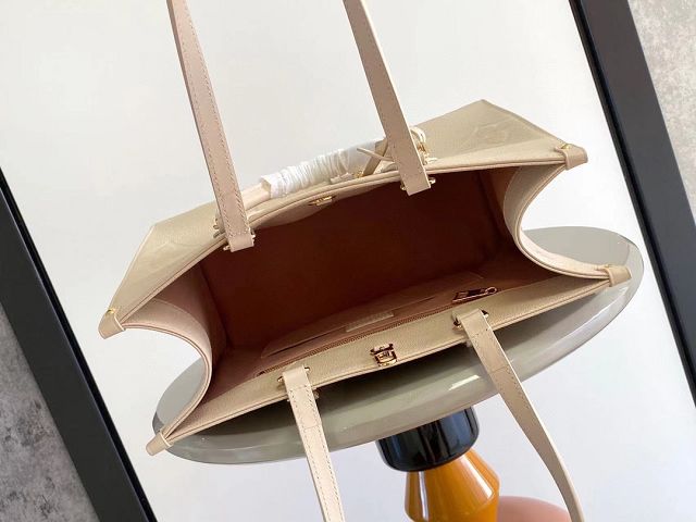 Louis vuitton original calfskin onthego mm M14255 dune