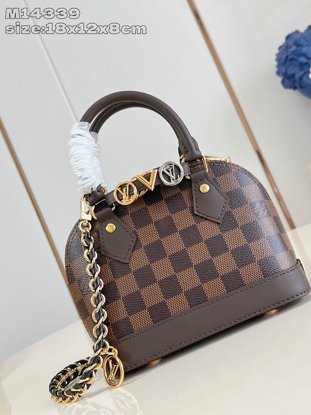 Louis vuitton original damier ebene nano alma N14333 