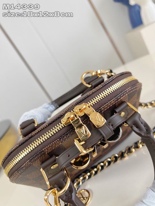 Louis vuitton original damier ebene nano alma N14333 