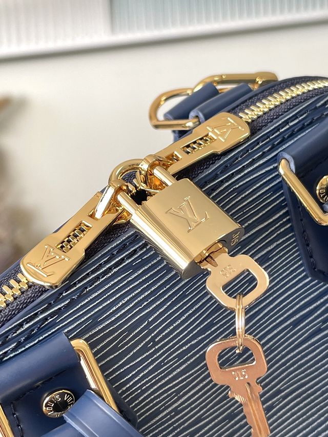 Louis vuitton original epi leather alma BB M14853 dark blue