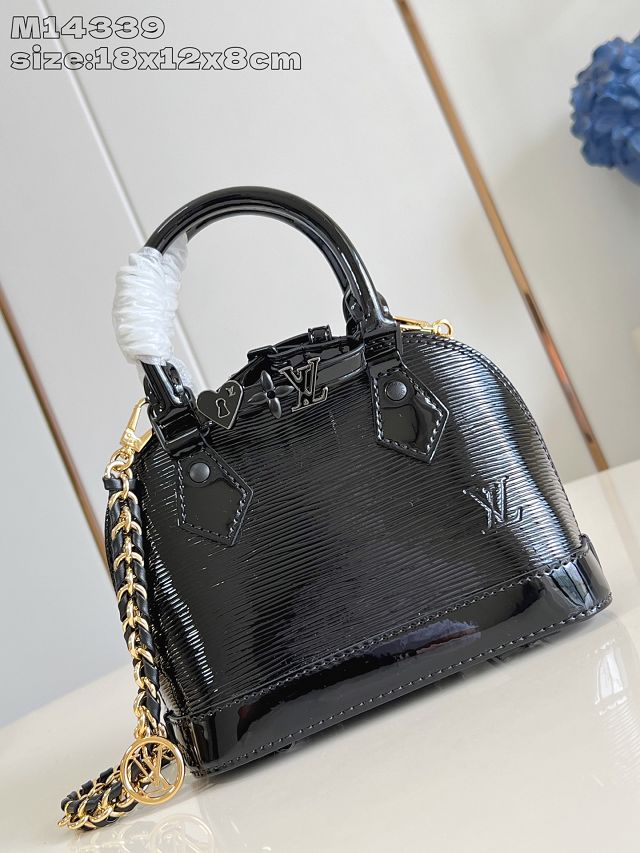 Louis vuitton original epi leather nano alma M14339 black