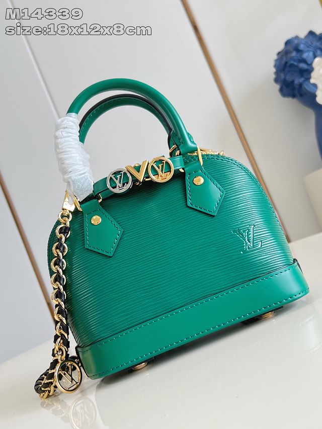 Louis vuitton original epi leather nano alma M14339 green
