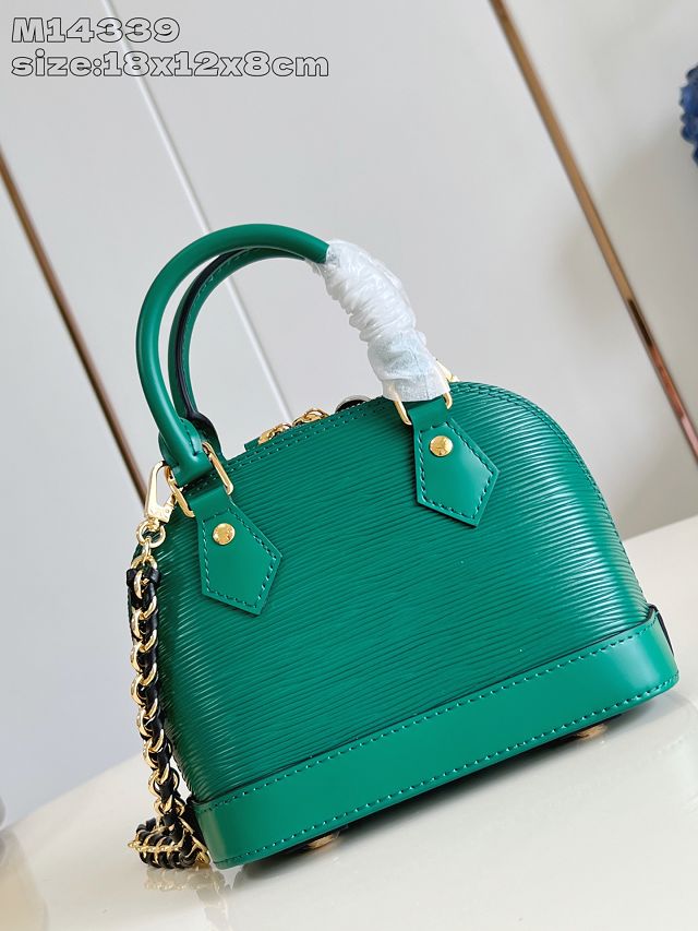 Louis vuitton original epi leather nano alma M14339 green