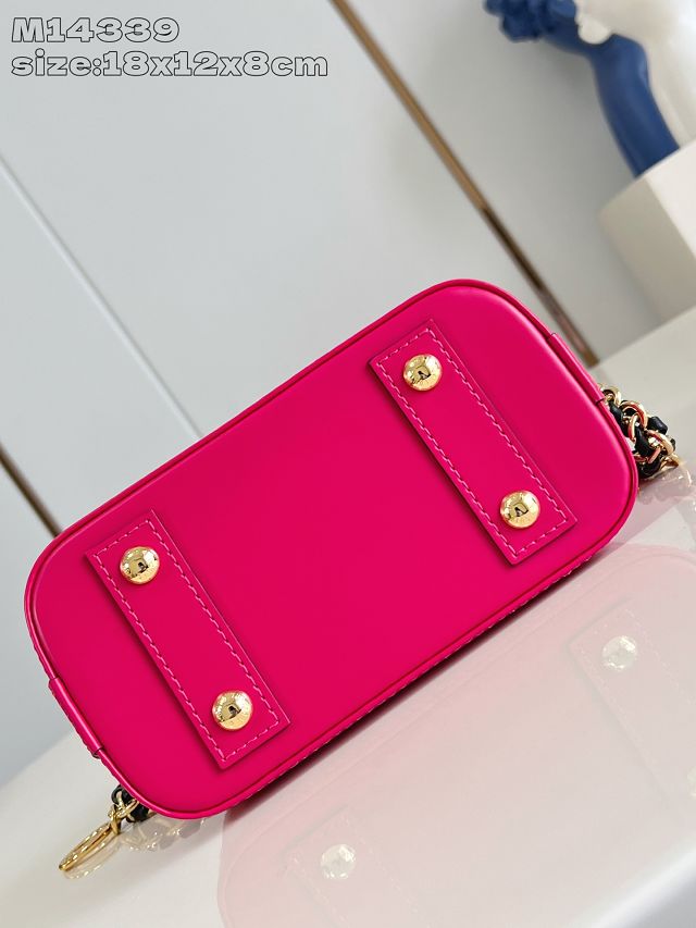 Louis vuitton original epi leather nano alma M14339 rose red