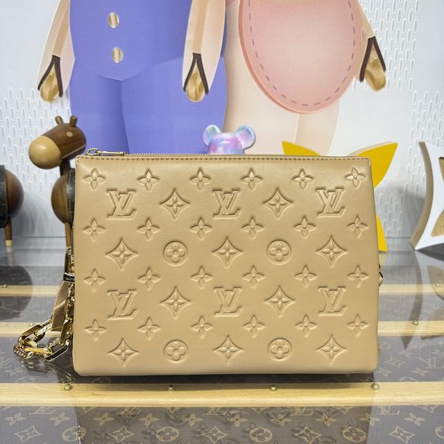 Louis vuitton original lambskin coussin pm bag M21261 apricot