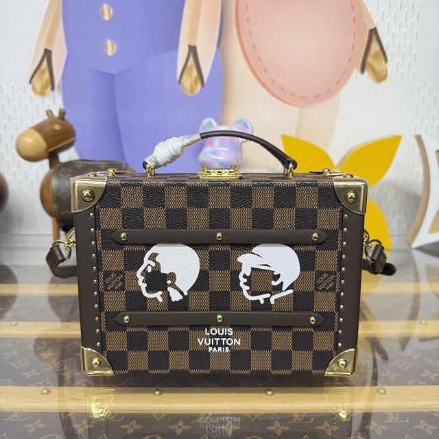 Louis vuitton original damier ebene sawagani trunk N40765