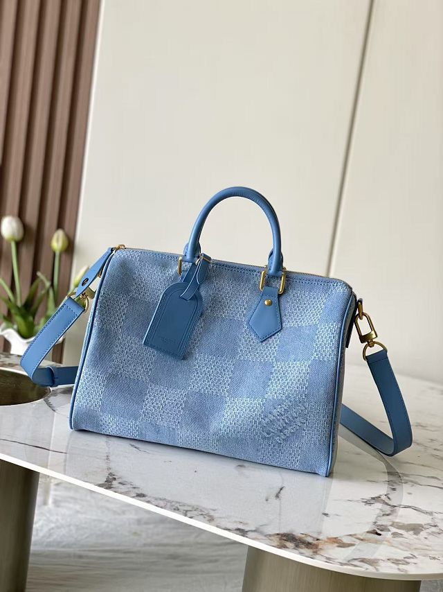 Louis vuitton original denim speedy 30 N00203 blue	