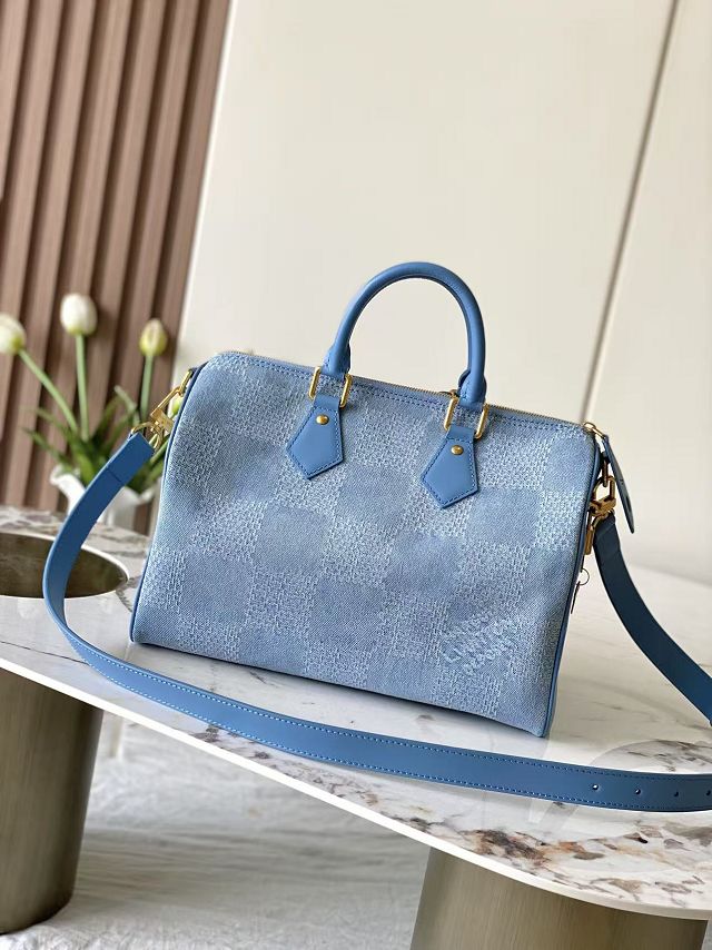 Louis vuitton original denim speedy 30 N00203 blue	