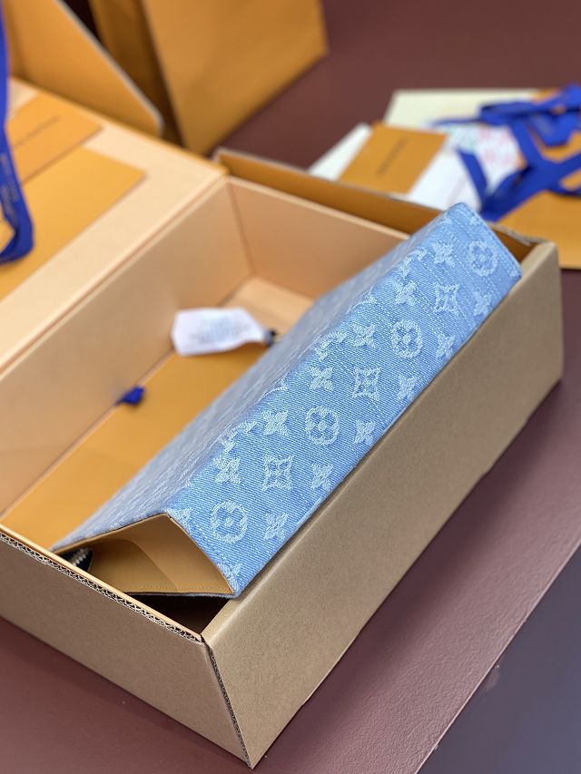 Louis vuitton original denim toiletry pouch 26 M47542 blue