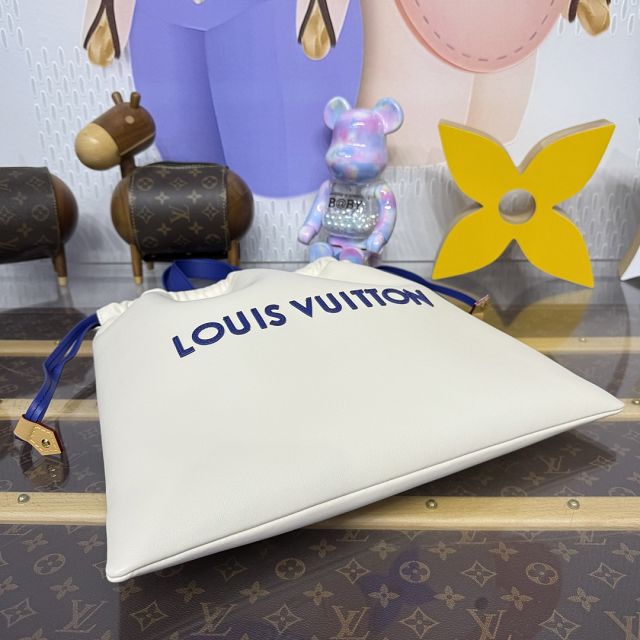 Louis vuitton origianl calfskin dust bag tote M15235 off-white