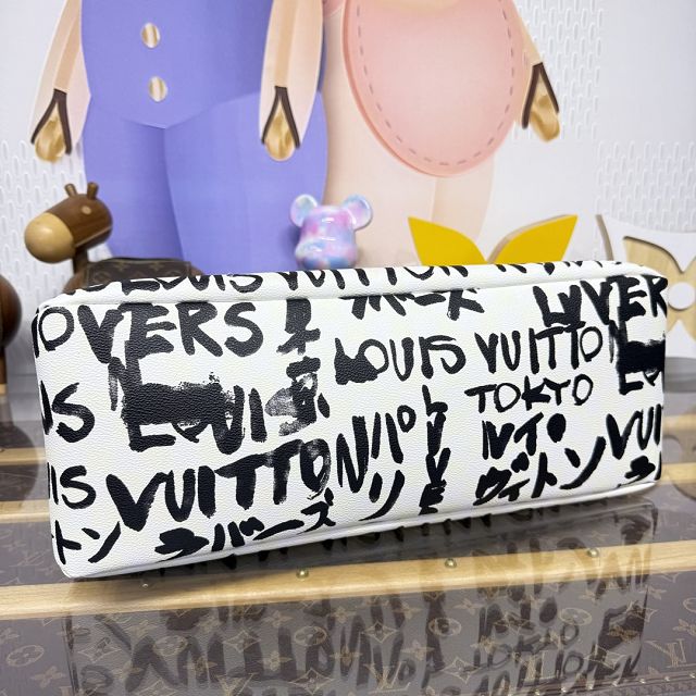 Louis vuitton origianl canvas shopper bag N40797 white