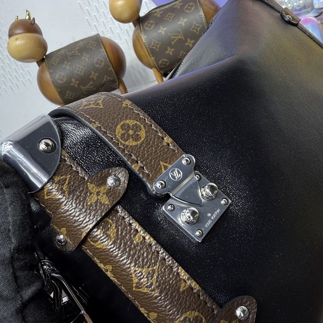 Louis vuitton original calfskin side trunk MM M15195 black