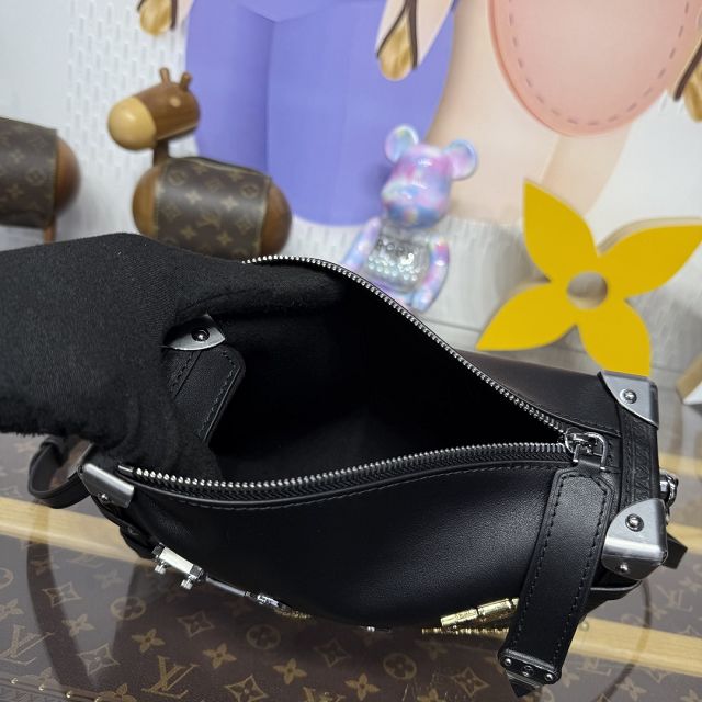 Louis vuitton original calfskin side trunk MM M25568 black