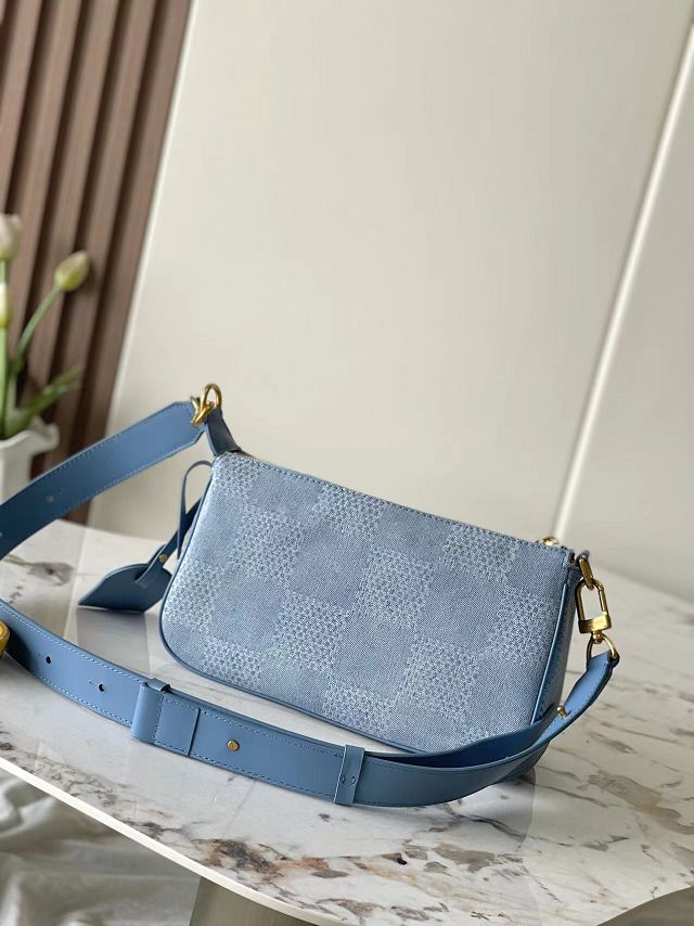 Louis vuitton original denim  Pochette Accessoire N00204 blue