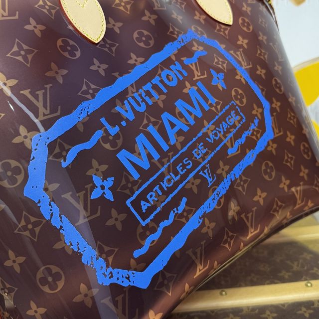 Louis vuitton original monogram PVC neverfull GM M14491 blue