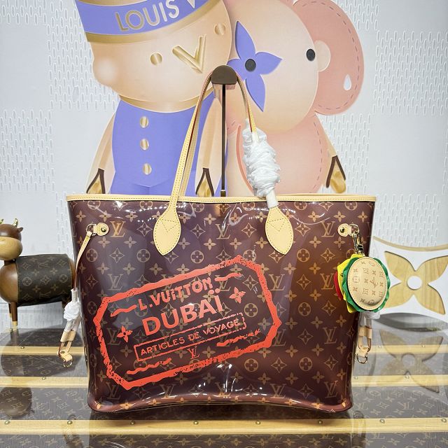 Louis vuitton original monogram PVC neverfull GM M14491 red