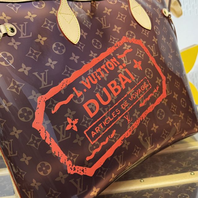 Louis vuitton original monogram PVC neverfull GM M14491 red