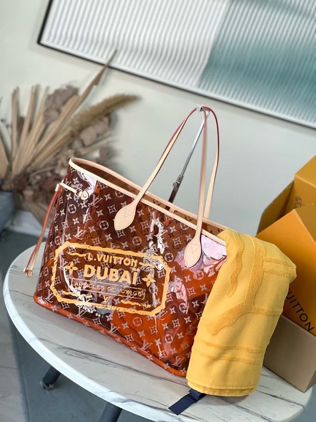 Louis vuitton original monogram PVC neverfull GM M14491 yellow