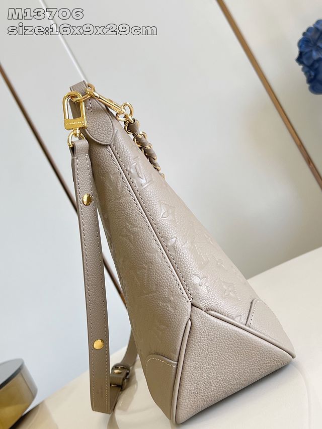 Louis vuitton original calfskin boulogne GM bag M25854 grey