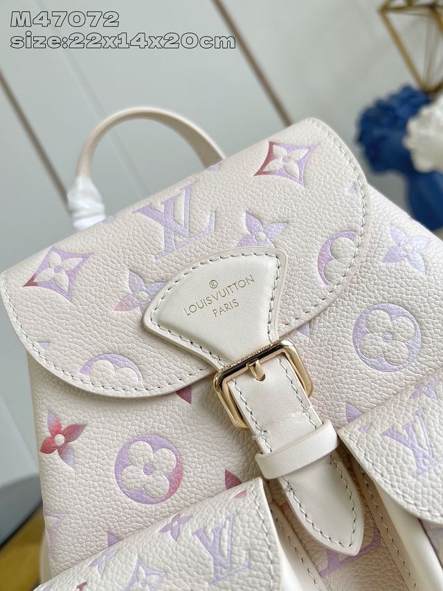 Louis vuitton original calfskin mini backpack M15113 dream beige