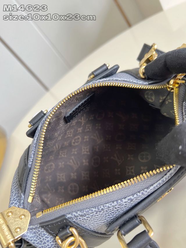 Louis vuitton original calfskin nano LV biker M14623 dark denim