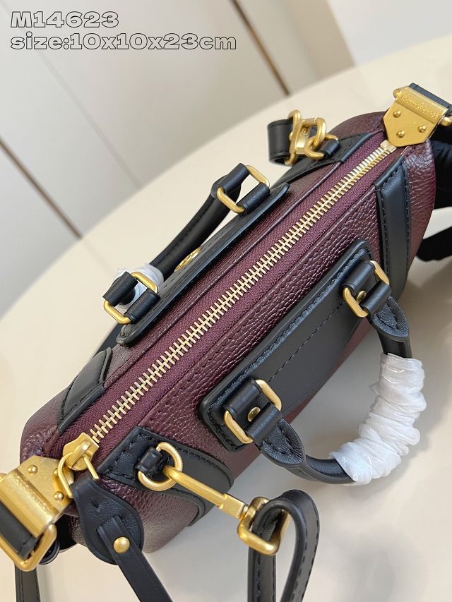 Louis vuitton original calfskin nano LV biker M14623 mahogany