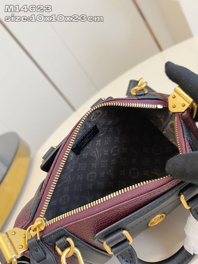 Louis vuitton original calfskin nano LV biker M14623 mahogany
