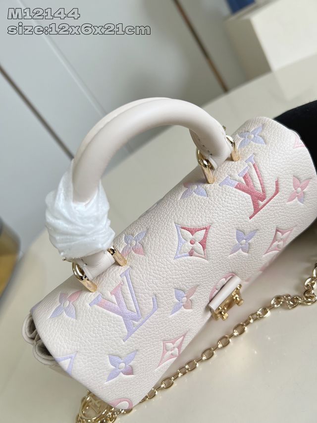 Louis vuitton original calfskin nano madeleine bag M25596 dream beige