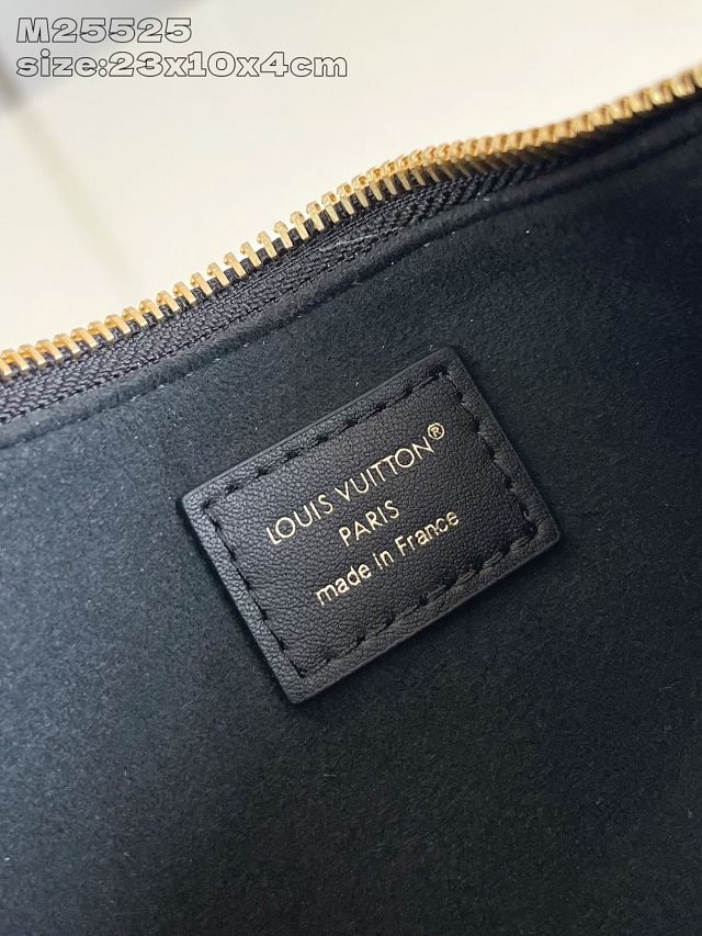 Louis vuitton original calfskin pochette LV bloom M25525 black