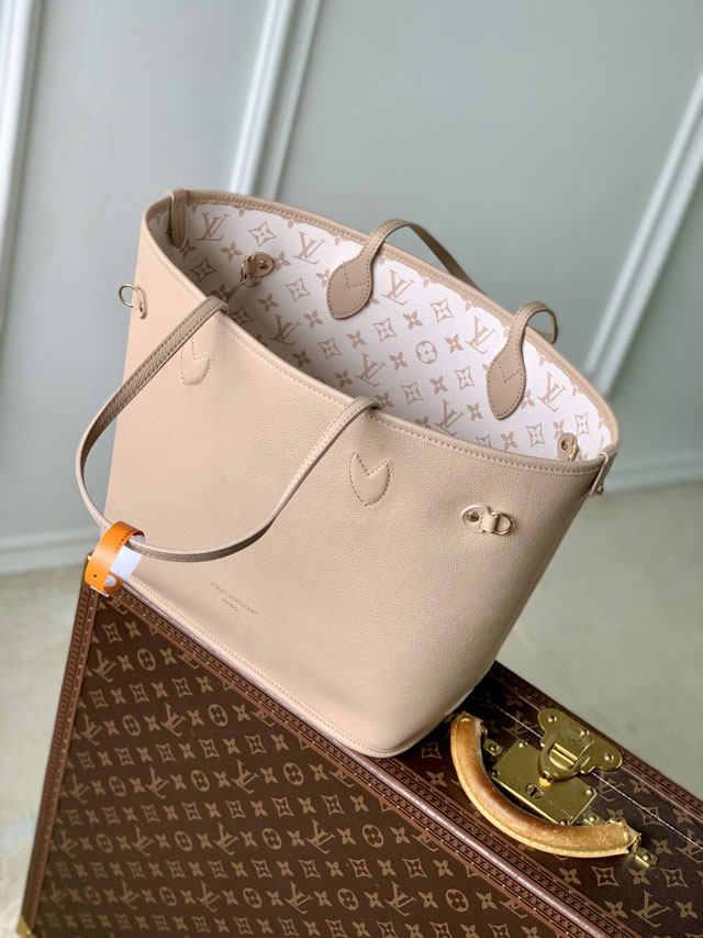 Louis vuitton original calfskin&canvas neverfull Inside out MM M11946 dune