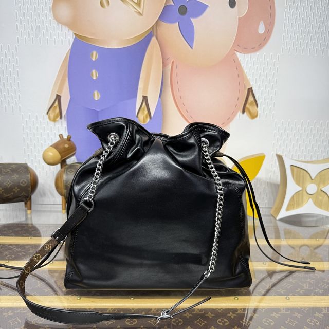 Louis vuitton original lambskin medium off duty backpack M25545 black