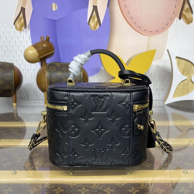 Louis vuitton original lambskin vanity chain pouch M25123 black