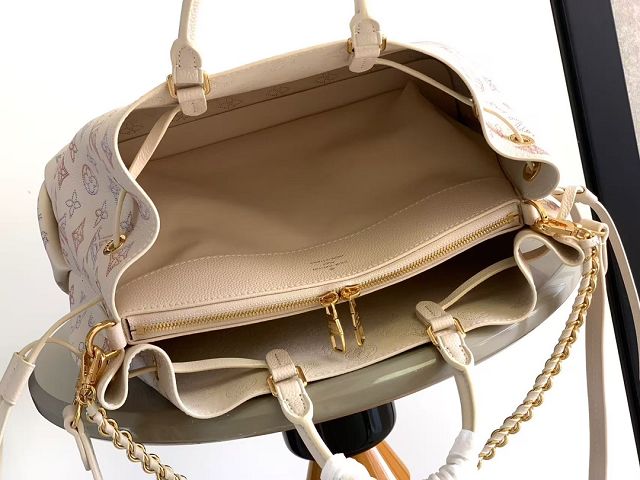 Louis vuitton original mahina leather bella tote bag M15116 cream