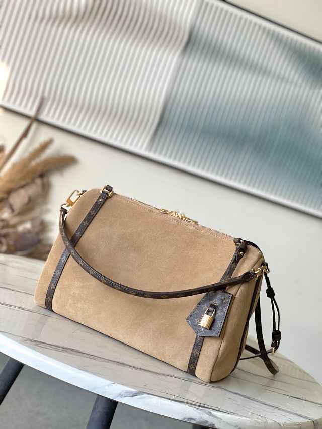 Louis vuitton original suede calfskin express travel MM M26358 hazelnut
