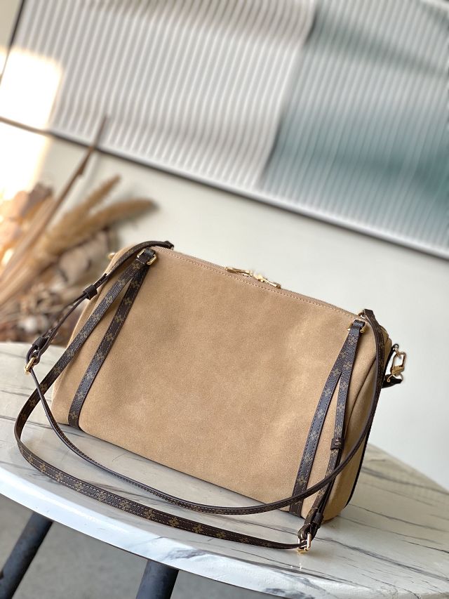 Louis vuitton original suede calfskin express travel MM M26358 hazelnut