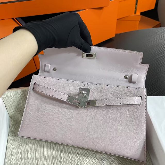 Hermes original chevre leather kelly elan KE0028-5 mauve pale 