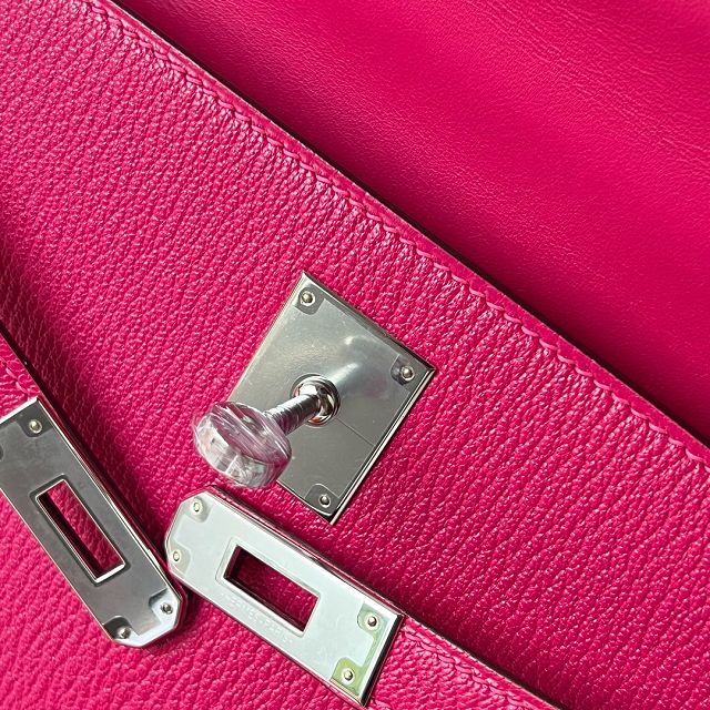 Hermes original chevre leather kelly elan KE0028-5 rose mexico