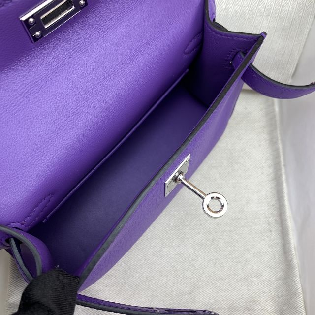 Hermes original chevre mini kelly 19 bag KG0019 crocus