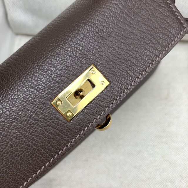 Hermes original chevre mini kelly 19 bag KG0019 ebene