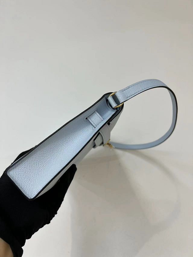 Hermes original madame leather kelly elan KE0028 blue pale